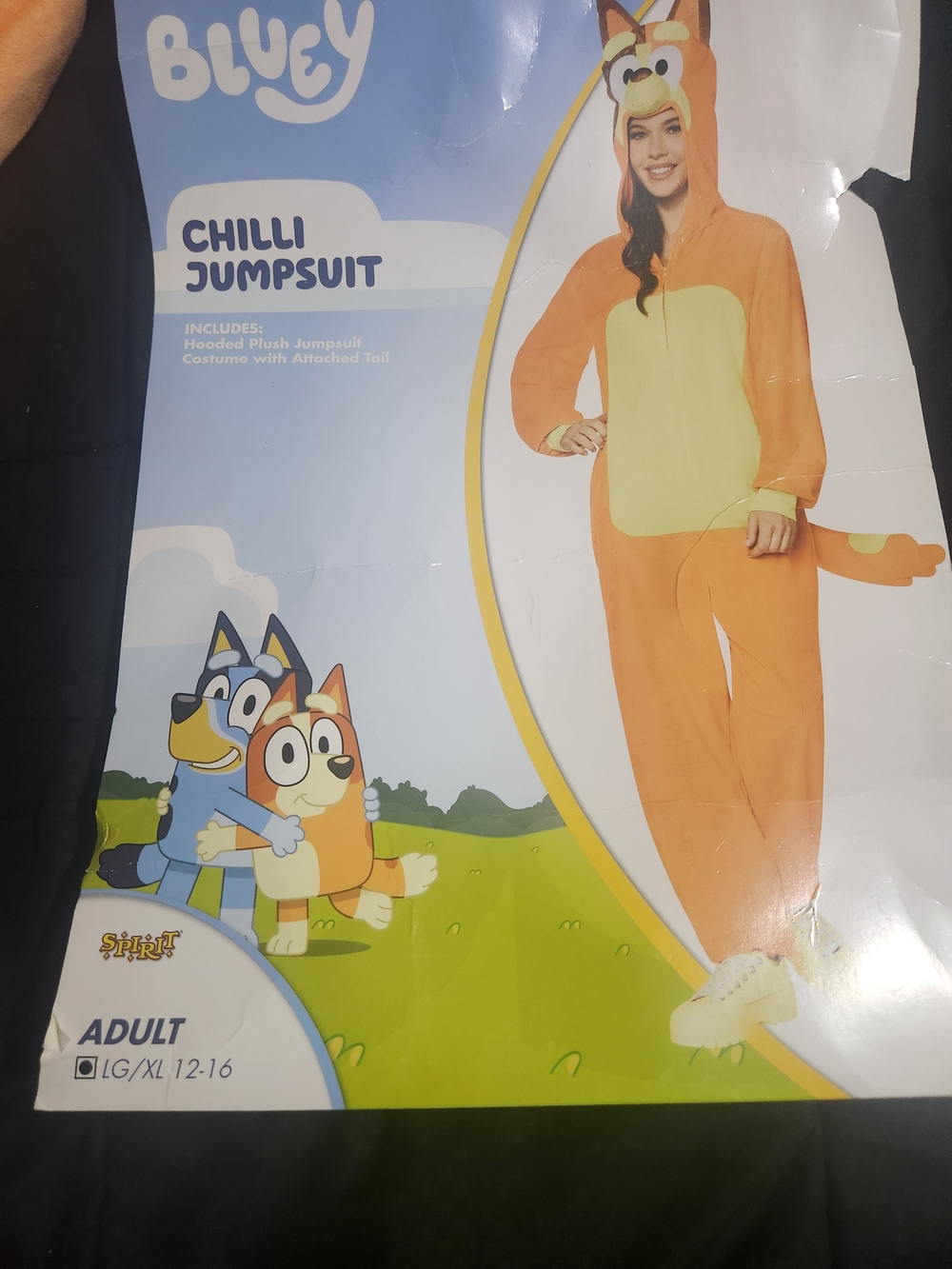 Bluey Chilli Jumpsuit Women's Orange Hooded Costume